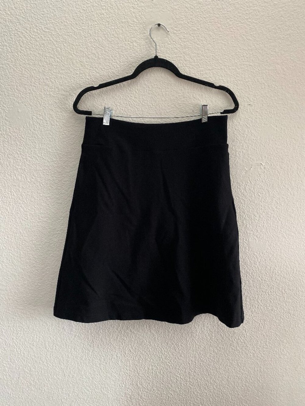 BETABRAND Ponte Knit Skort Size Large Active‎ Travel Workwear Minimalist Black